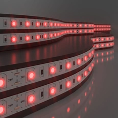 Фото товара Светодиодная лента Лента светодиодная 24V 14,4W 60Led 5050 IP20 красный, 5м